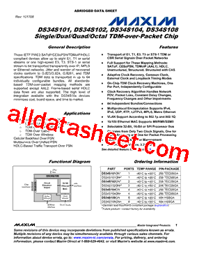 DS34S102GN+型号图片
