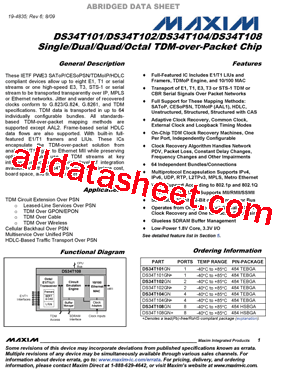 DS34T101GN型号图片