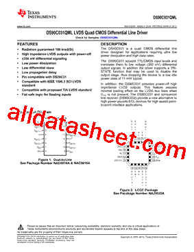 DS90C031WGRQMLV型号图片