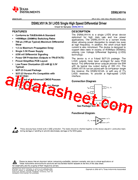 DS90LV011ATMF/NOPB型号图片