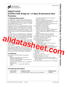 DS92UT16TUF型号图片