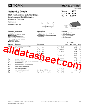 DSA80C45HB型号图片