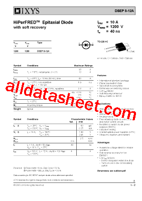 DSEP8-12A型号图片