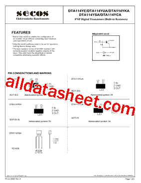 DTA114YCA型号图片