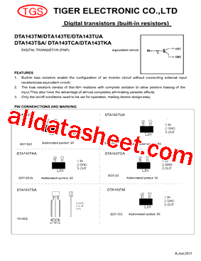 DTA143TCA型号图片