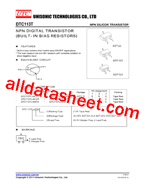 DTC113TG-AL3-R型号图片