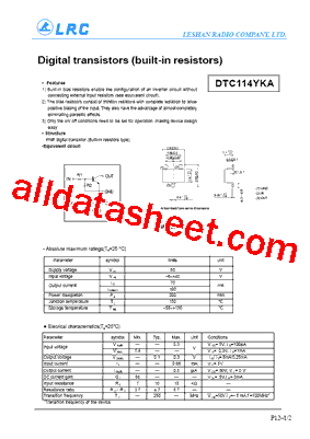 DTC114YKA3型号图片