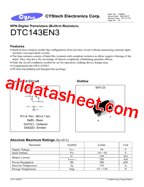 DTC143EN3型号图片