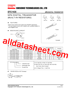DTC143XL-AL3-R型号图片