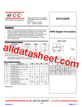 DTC144TETL型号图片