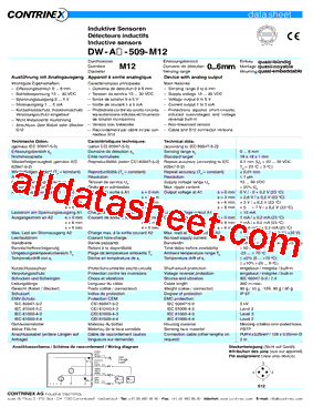 DW-AD-509-M12-120型号图片