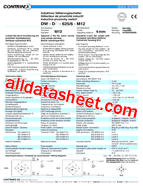 DW-DS-625-M12型号图片