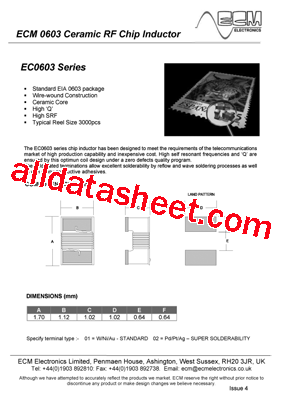 EC0603A-047型号图片