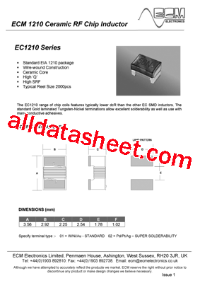 EC1210A-1R0型号图片