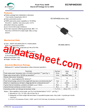 EC76P4KE100型号图片