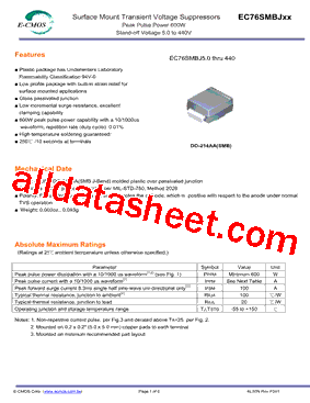 EC76SMBJ13A型号图片