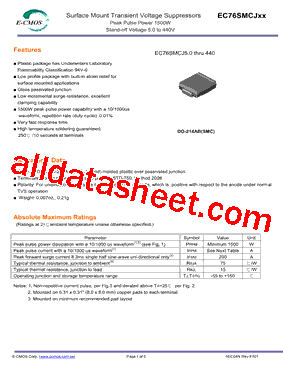 EC76SMCJ45A型号图片