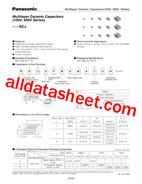 ECJ2FC2D101K型号图片