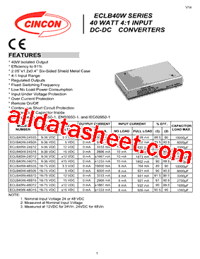 ECLB40W-48S05型号图片