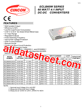 ECLB60W-24D15型号图片