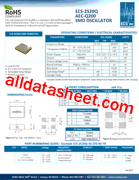 ECS-2520Q-18-270-BS-TR型号图片