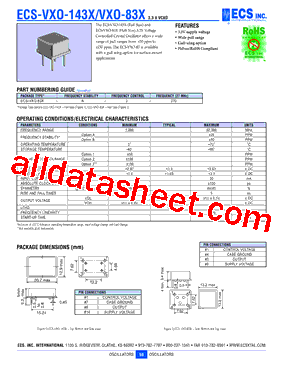 ECS-VXO-83X-A-2-270型号图片