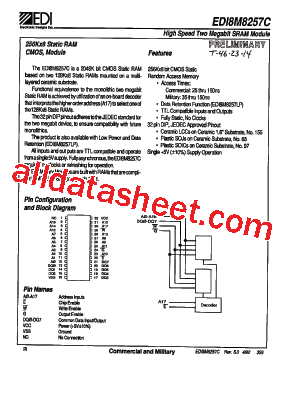 EDI8M8257CLP120P6C型号图片