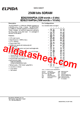 EDS2508APSA-75L型号图片