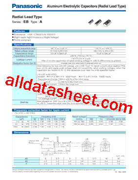 EEUEB2C151型号图片