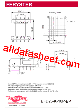 EFD25-K-10P-EP型号图片