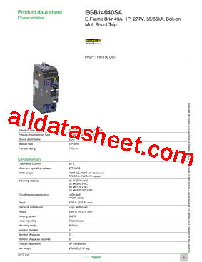 EGB14040SA型号图片