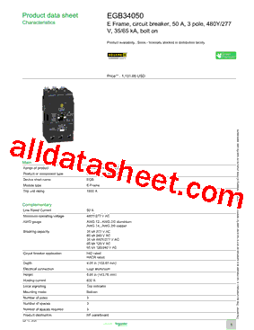 EGB34050型号图片