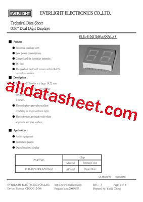 ELD-512SURWA型号图片