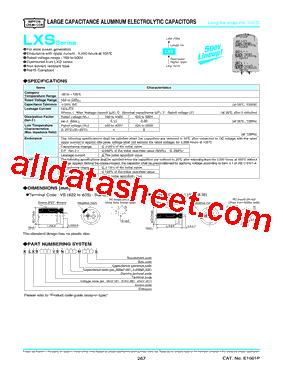 ELXS181VSN391MP25S型号图片