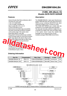 EM421M1684LBA-75FE型号图片