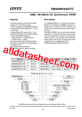 EM484M1644VTC型号图片