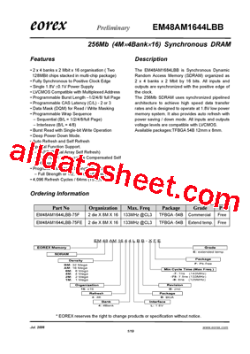 EM48AM1644LBB-7FE型号图片