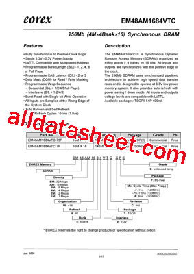 EM48AM1684VTC-8FE型号图片