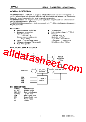 EM6128K800V型号图片