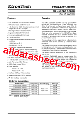 EM6AA320BI-5MS/5MSG型号图片