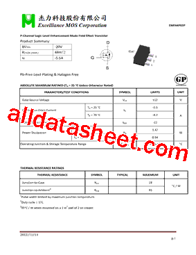 EMF44P02P型号图片