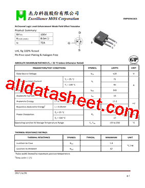 EMP85N10CS型号图片