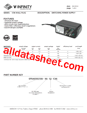 EPSA050250U_1009型号图片