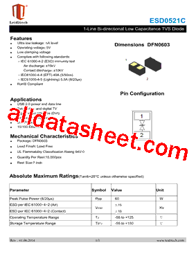 ESD0521C型号图片