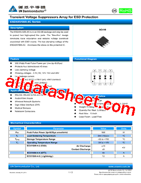 ESD3.3V08S-4C型号图片