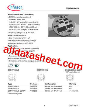 ESD5V0S4USH6327型号图片