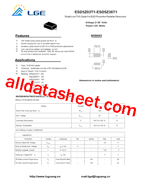 ESD5Z05T1型号图片