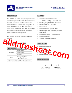 ESD9D3.3-5型号图片