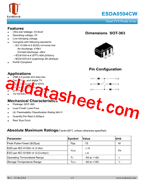 ESDA0504CW型号图片