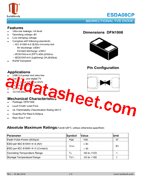 ESDA08CP型号图片